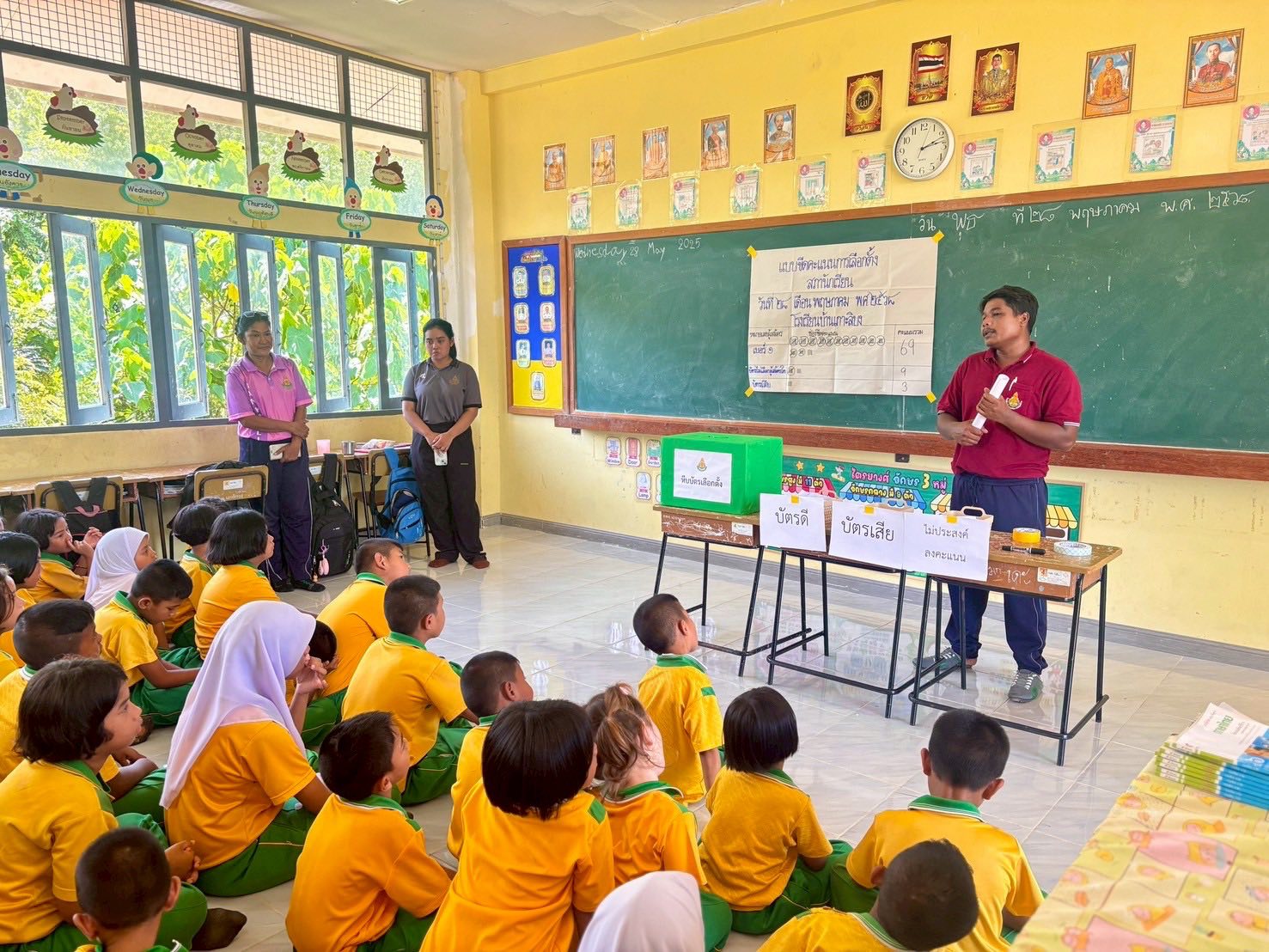กิจกรรมประชาธิปไตย เลือกตั้งคณะกรรมการสภานักเรียน โรงเรียนบ้านเกาะลิบง ประจำปีการศึกษา 2568 